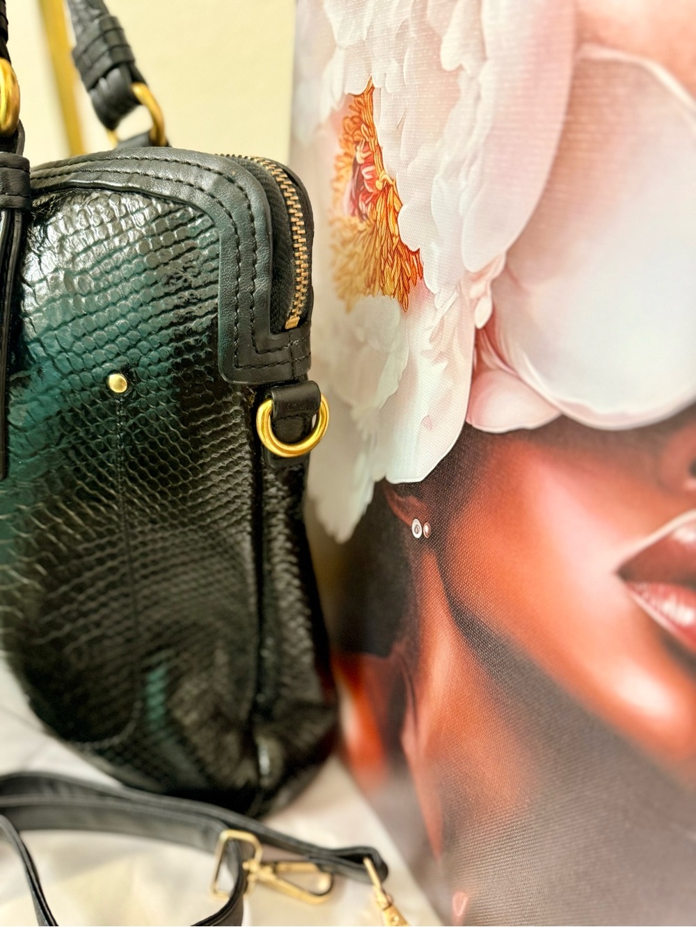 Like New - Y2K Marc Jacobs Turnlock Python Satchel - Picture 7 of 10